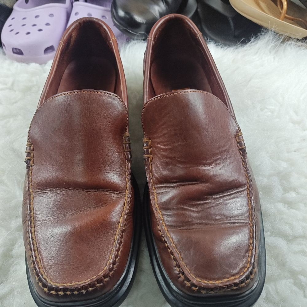 Cole Haan Country Brown Leather Loafers – Men’s  Dress Shoes Size 10.5W - Picture 11 of 13